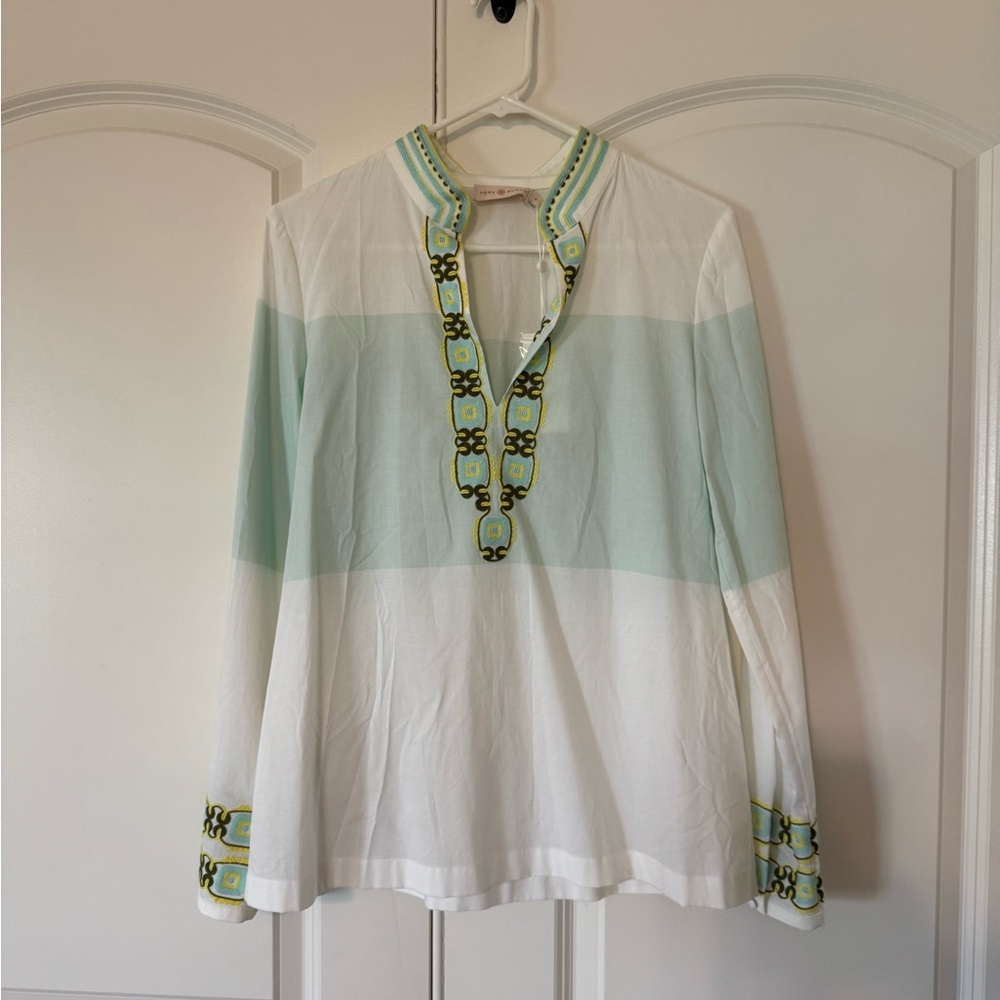 NWT Tory Burch Embroidered Tunic Top